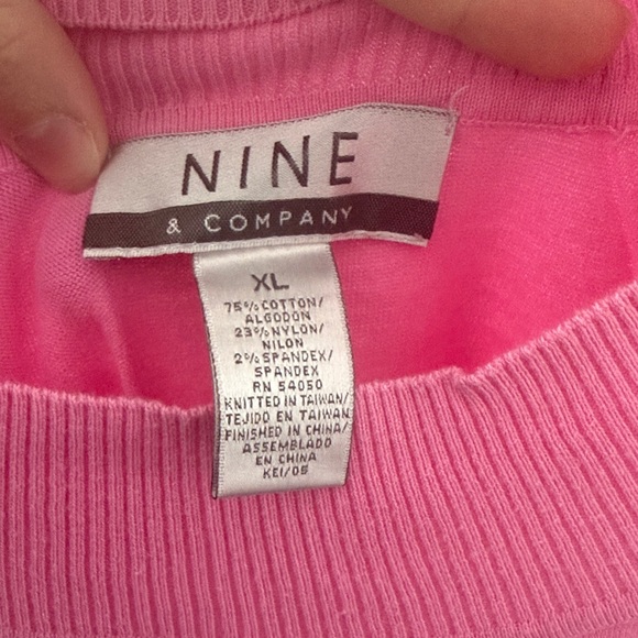 Nine & Co. Pink Short Sleeve Top - Picture 2 of 3